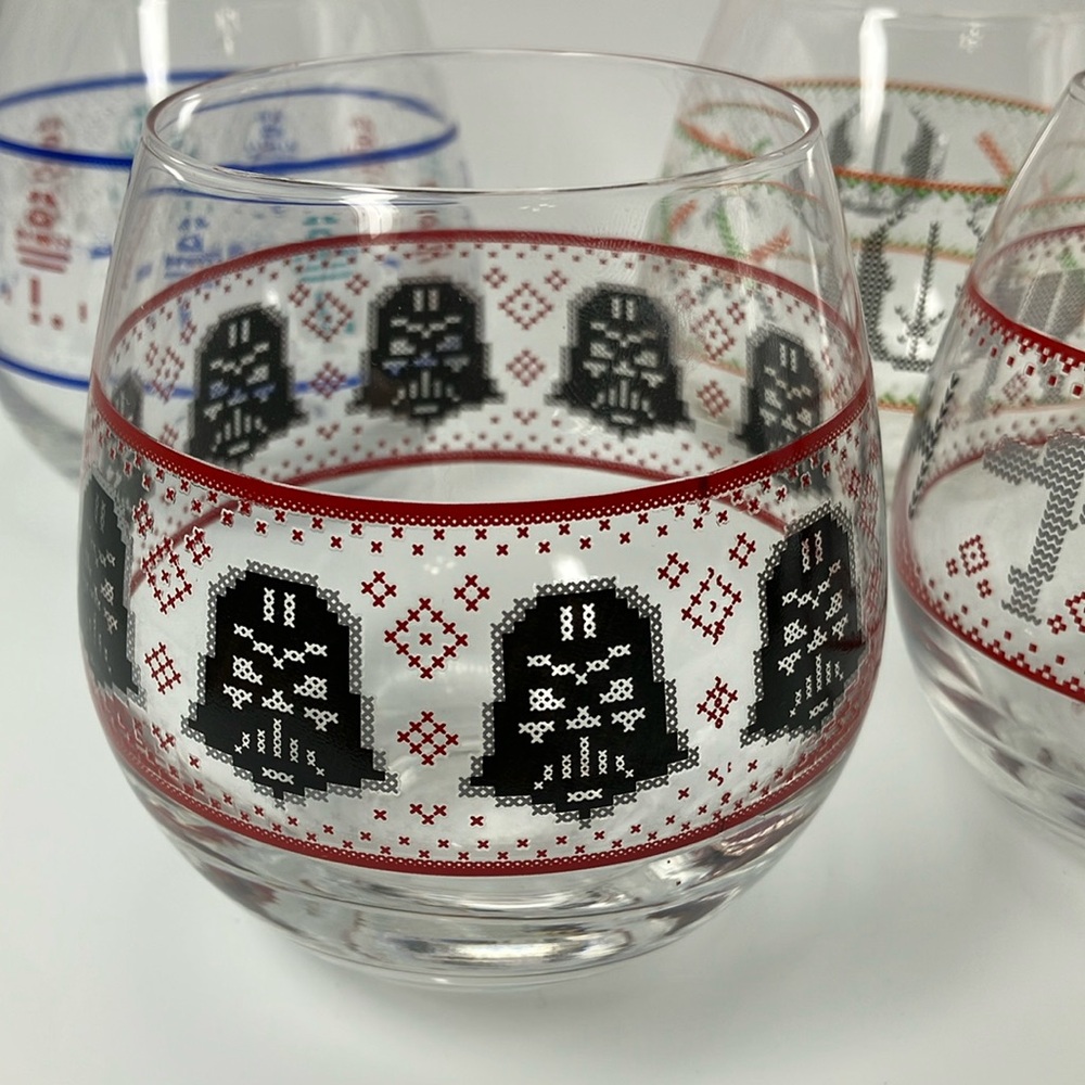 Star Wars Ugly Sweater holiday drink Set of 4 - Picture 2 of 15